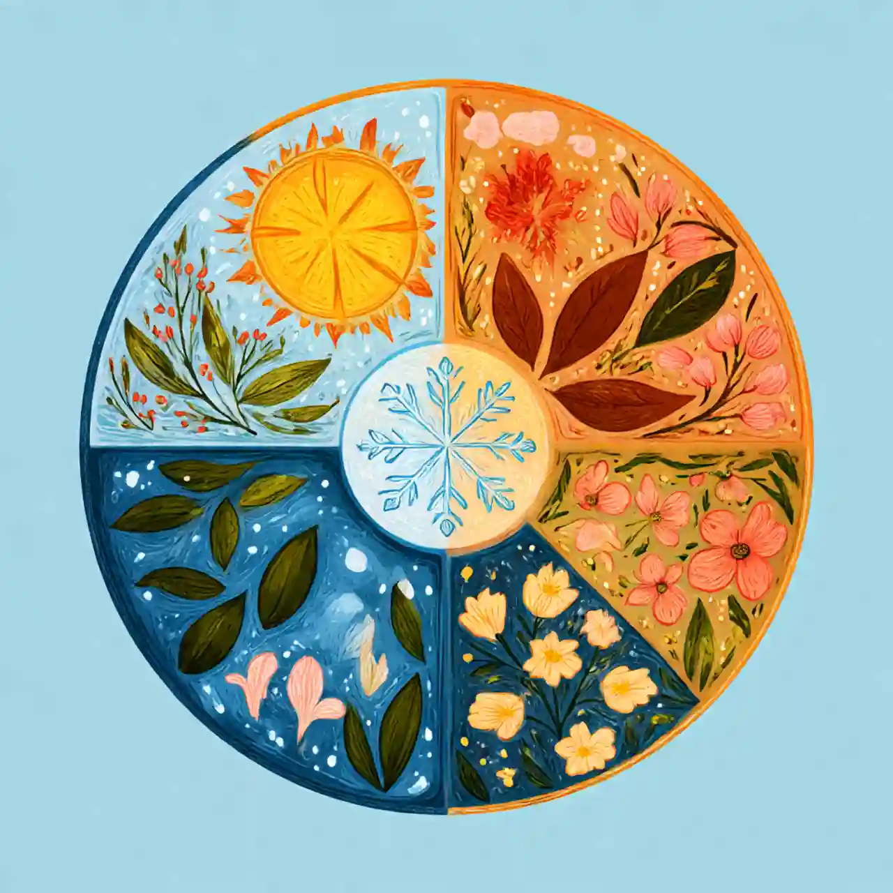 Home 3 cute circular design showing four seasons and 11 11 2025